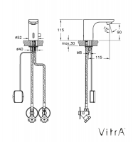 MEDIDAS LAVABO ELECTRONICO AQUASEE VITRA